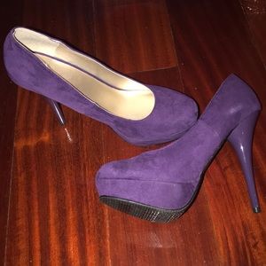 Purple Suede Heels